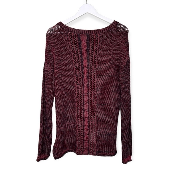 Sanctuary Women’s Easy Marle Knit Sweater in Scarlet Red and Black Size Small - Picture 3 of 10